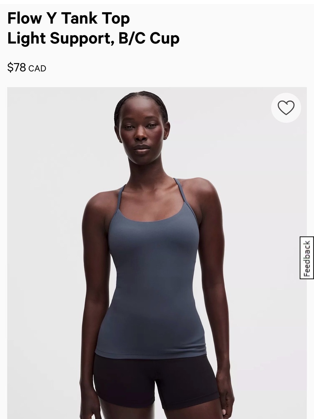 lululemon athletica Flow Y Tank Top — Slate Blue